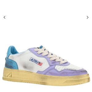 Autry Distressed Colorblock Lace-Up Sneakers